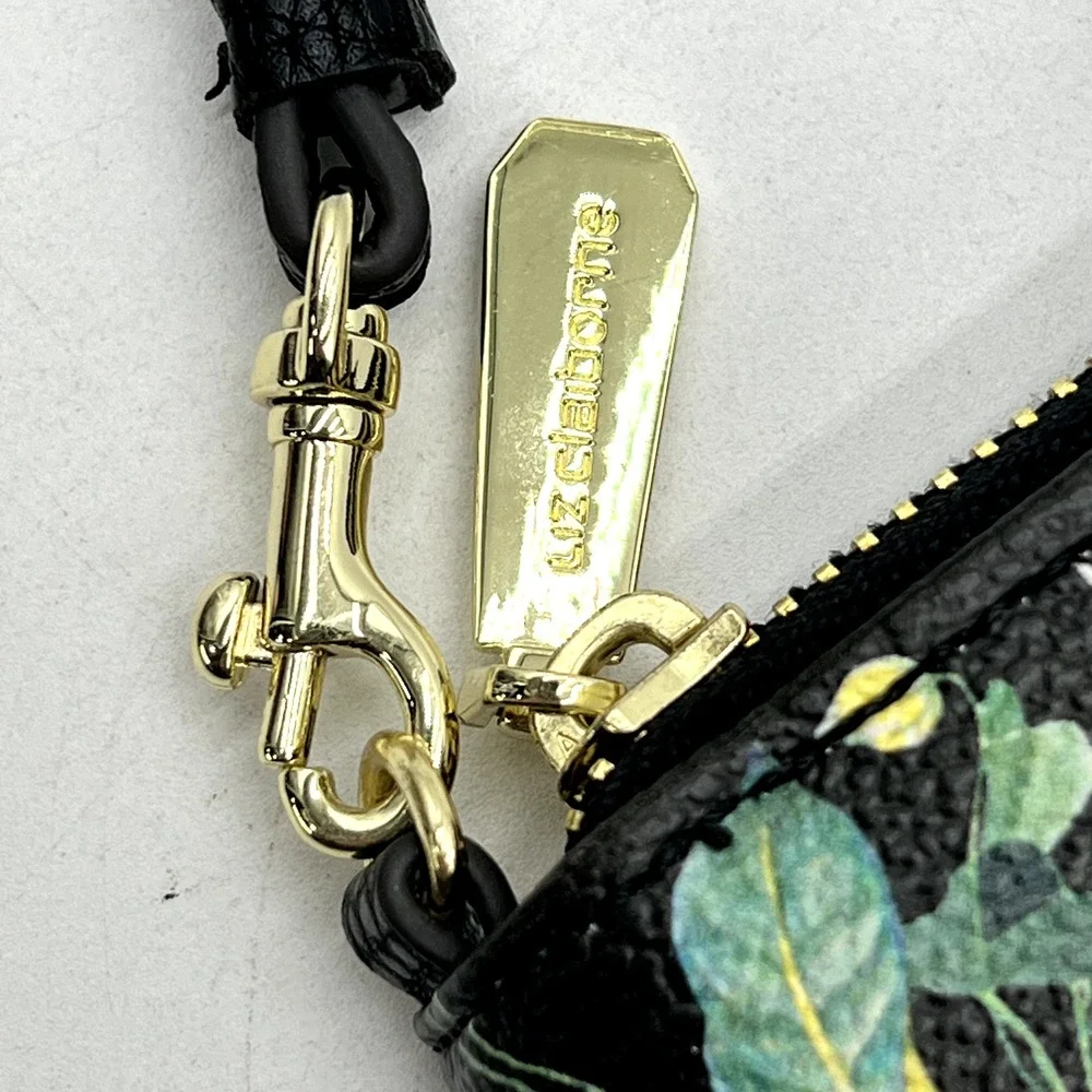 Liz Claiborne Black Floral Wallet‎